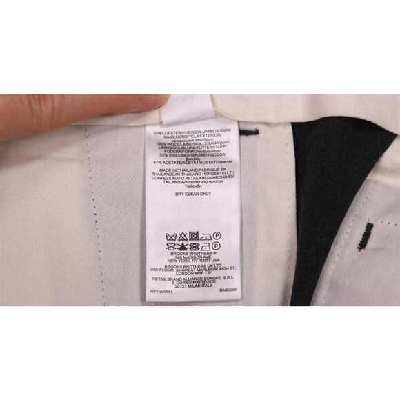 Brooks Brothers Madison Solid Gray Pleated Wool Dress Pants Trousers 44x32 - Picture 8 of 8